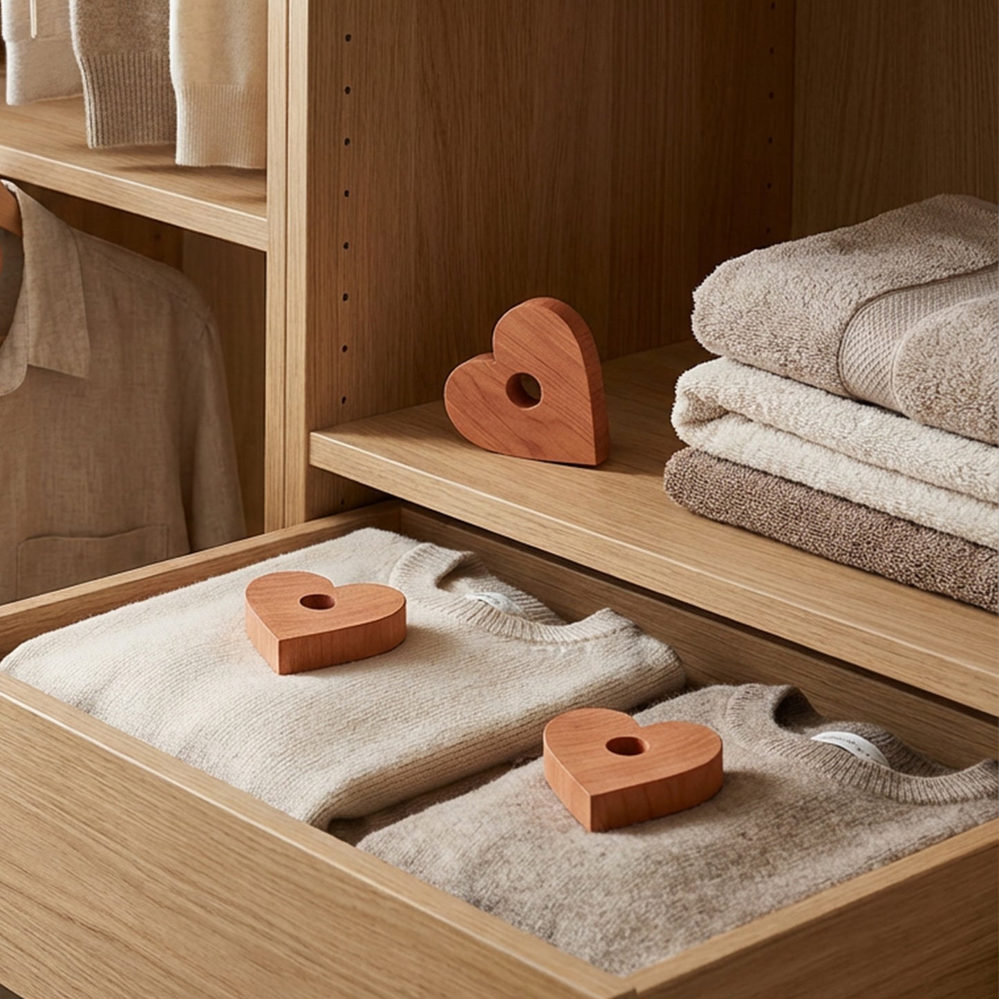 Rödcederhjärtan Extra Tjocka – 6 st | Swedish Red Cedar™