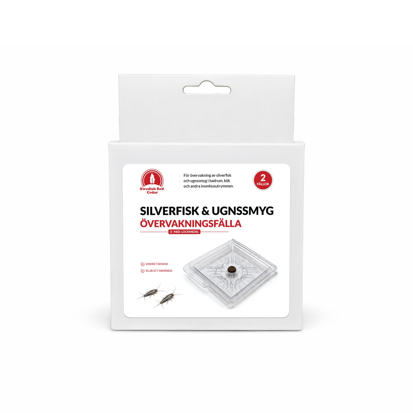 Silverfiskfälla med Lockmedel – Swedish Red Cedar™