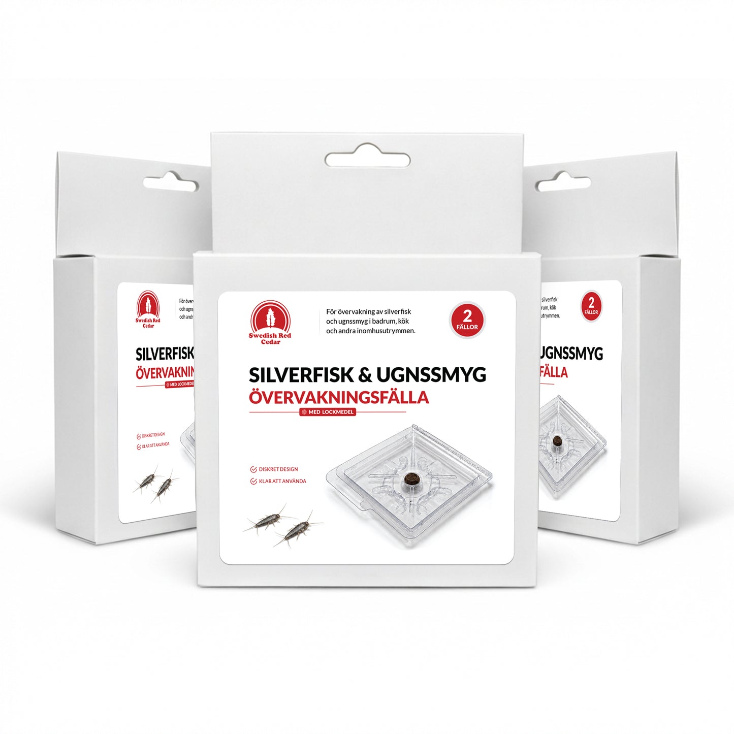 Silverfiskfälla med Lockmedel – Swedish Red Cedar™